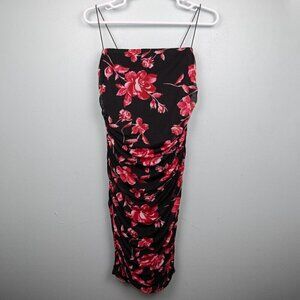 B. Darlin black floral ruched bodycon dress-20W
